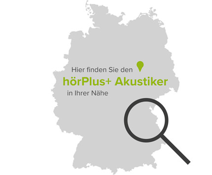 Deutschlandkarte mit allen hörPlus+ Akustikern